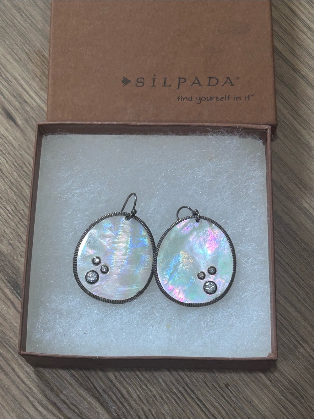 Silpada | Iridescent Mother-of-Pearl Drop Earrings - Picture 1 of 4